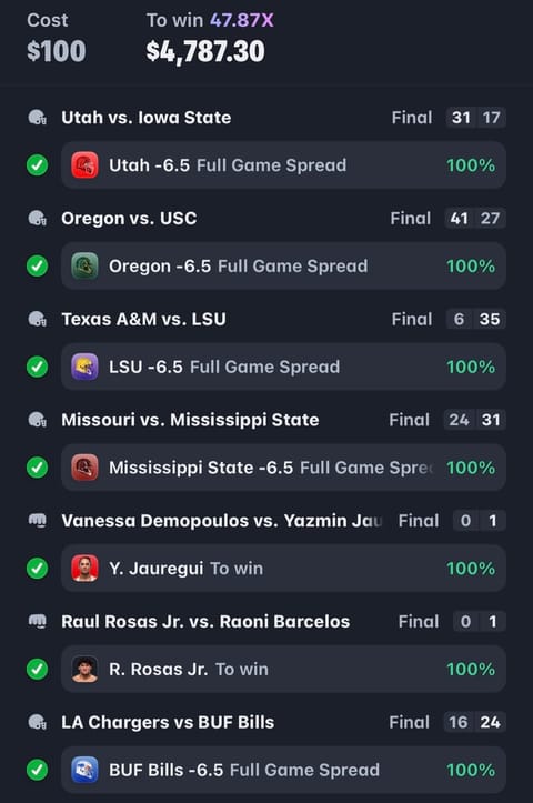 Winning slip